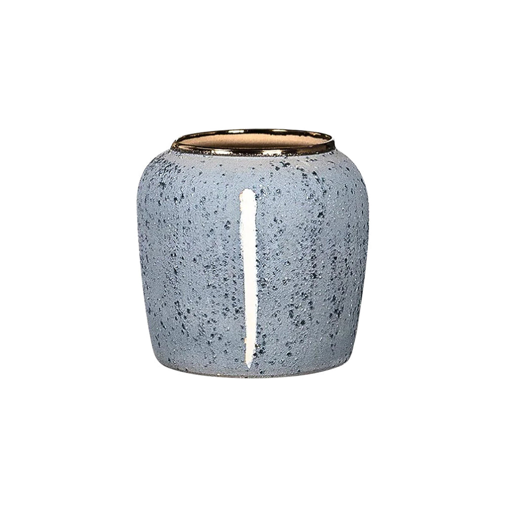 Grey Small Ceramic Flower Vase Elegant Living Room Home Decor