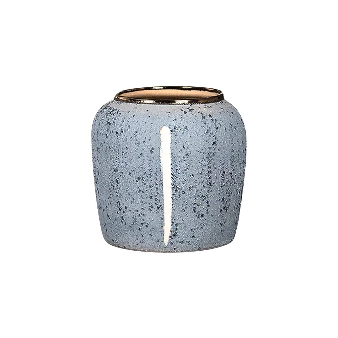 Grey Small Ceramic Flower Vase Elegant Living Room Home Decor