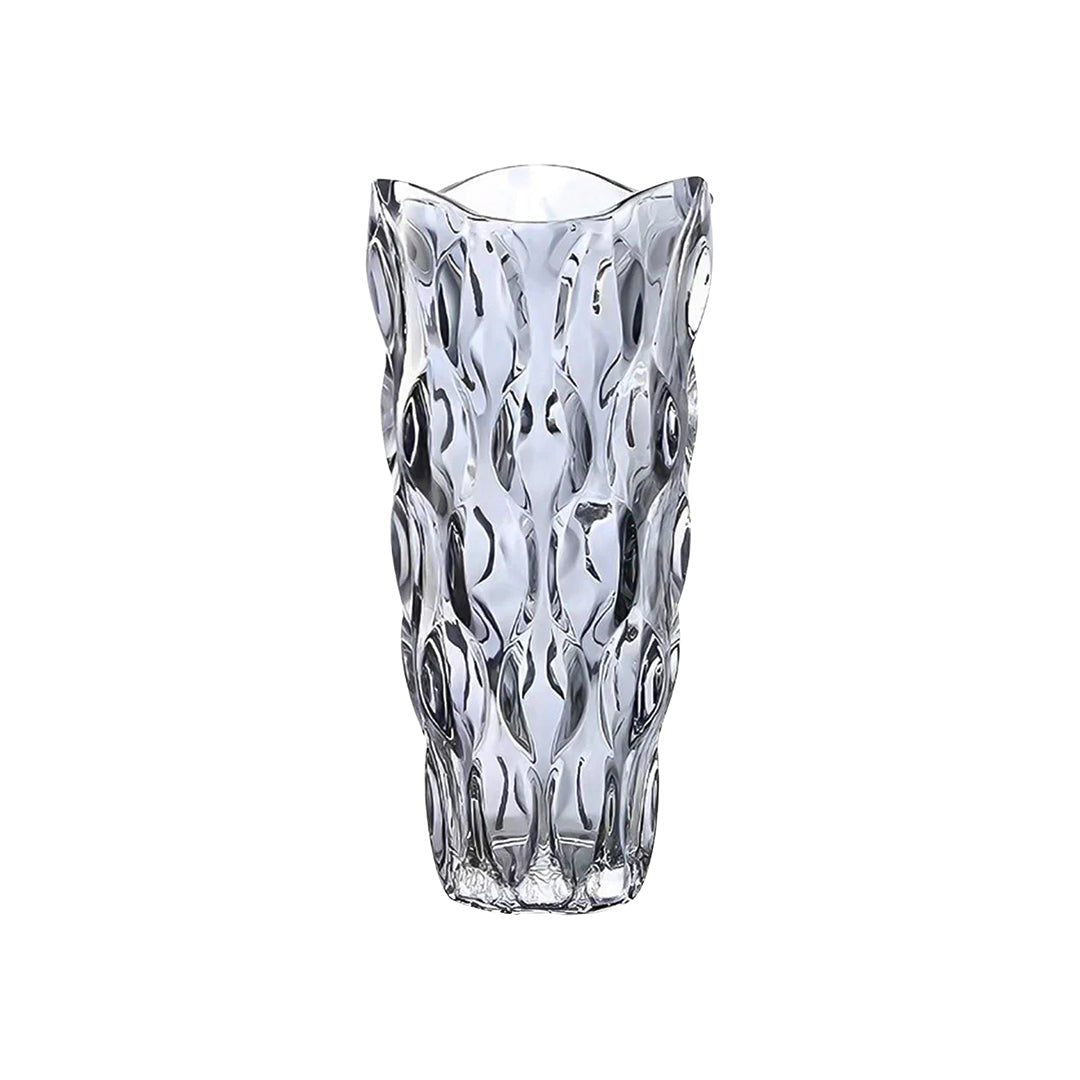 30cm Glass Grey Vase Crystal VASE Thick Modern, Home Decor