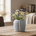 Grey Small Ceramic Flower Vase Elegant Living Room Home Decor