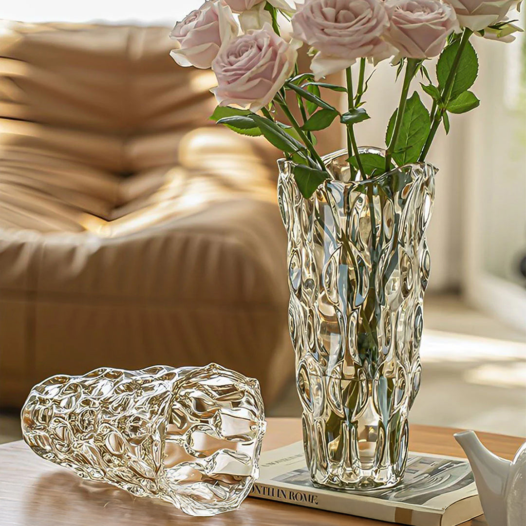 Glass Clear Vase Crystal VASE Thick Modern Home Decor