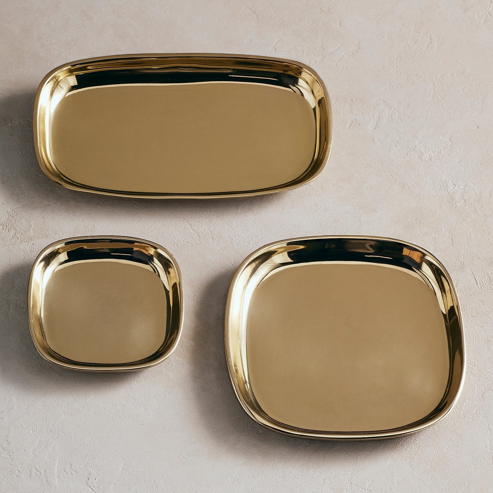 Aurum Catchall Tray | Polished Top | Textured Base | 3 Sizes | Small | Long | Medium | Powered by People