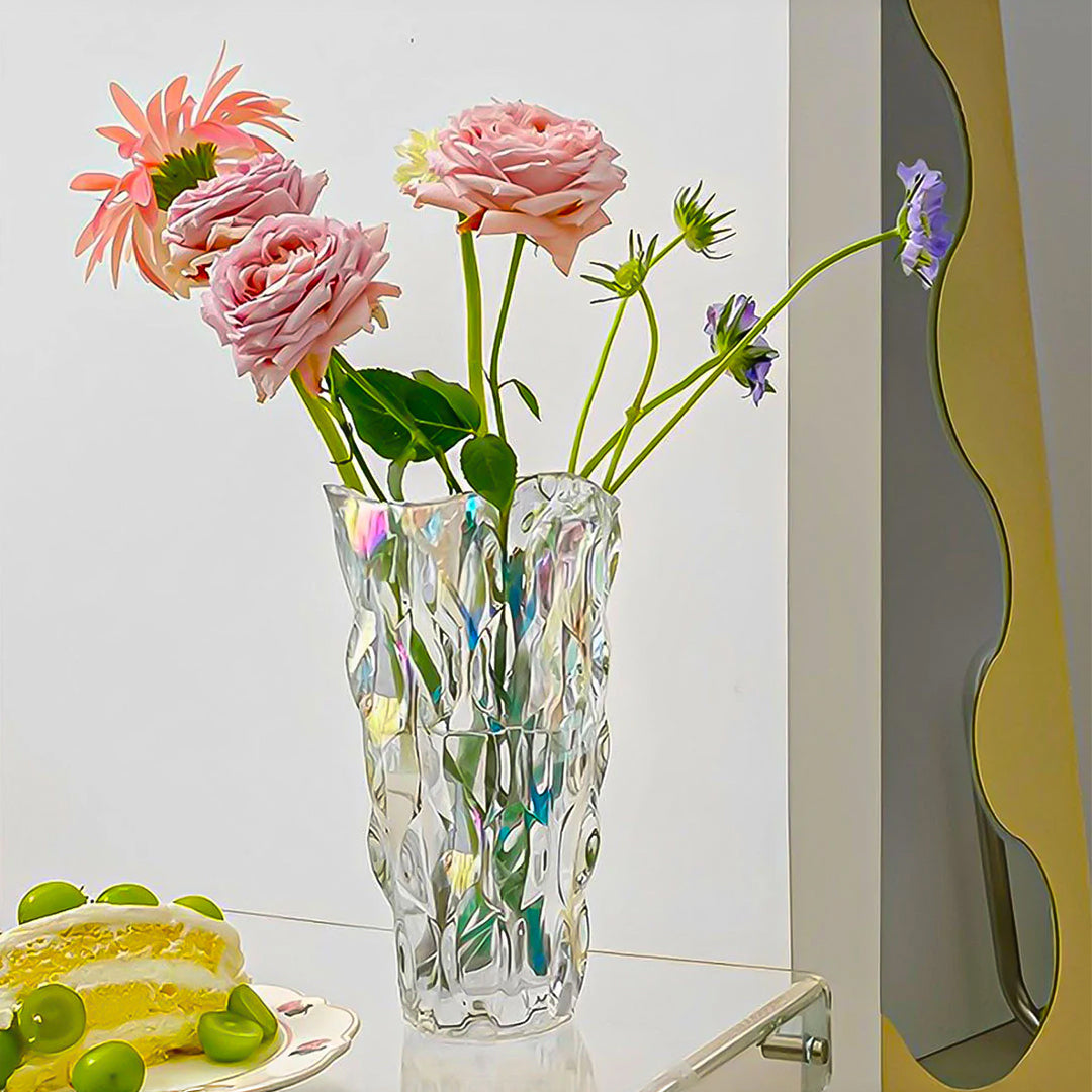 Glass Clear Vase Crystal VASE Thick Modern Home Decor