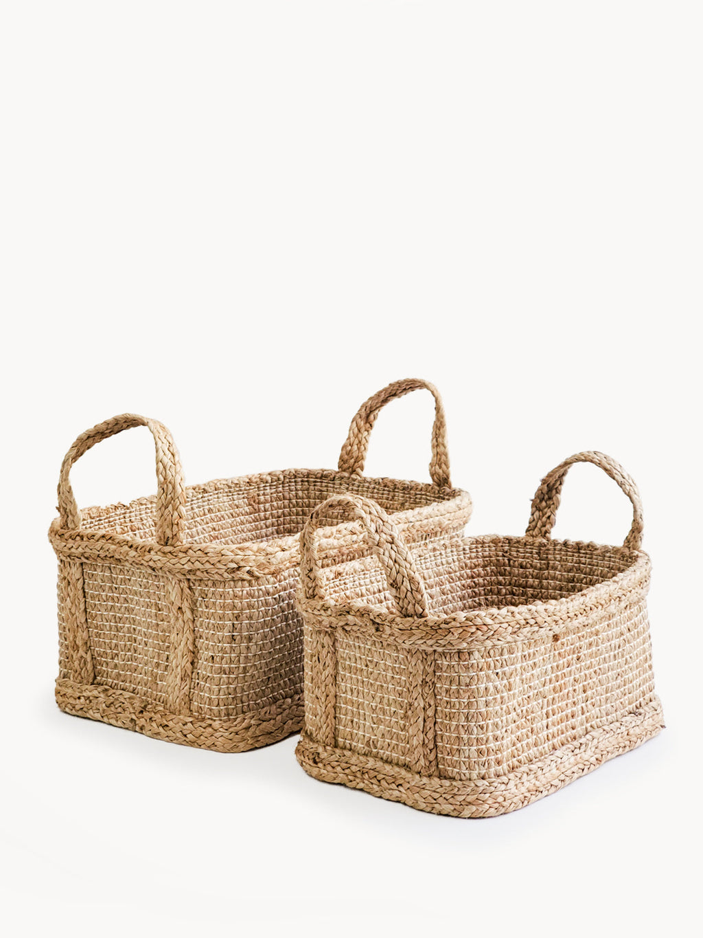 Bono Braided Jute Storage Basket | Handmade in Bangladesh | Rectangular | Small & Large | Korissa