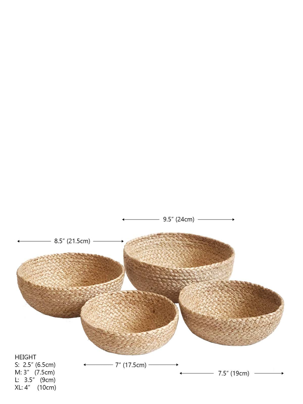 Kata Jute Candy Bowls – Set of 4