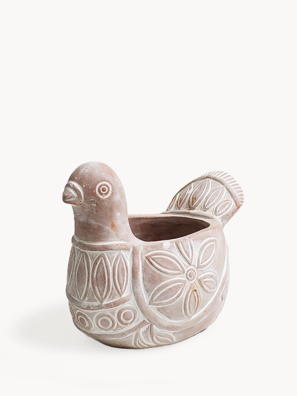 Spotted Dove Terracotta Planter | Handcrafted Clay Pot | Made in Bangladesh | Indoor & Outdoor | Korissa
