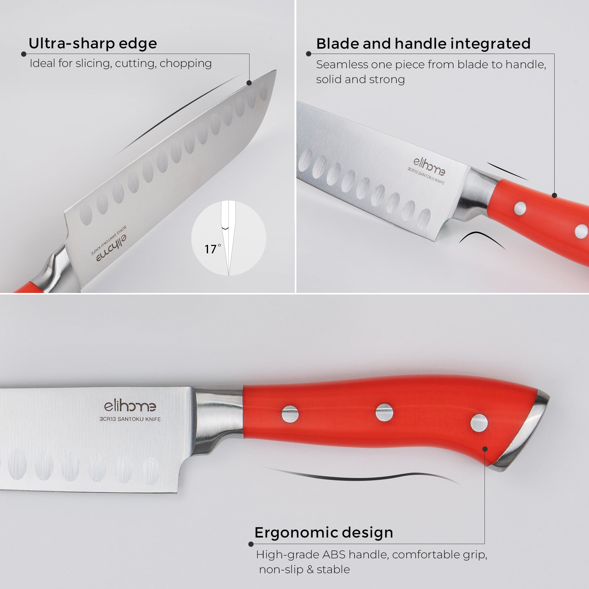 5-Piece Professional Kitchen Knife Set | Ergonomic Handles | Stainless Steel