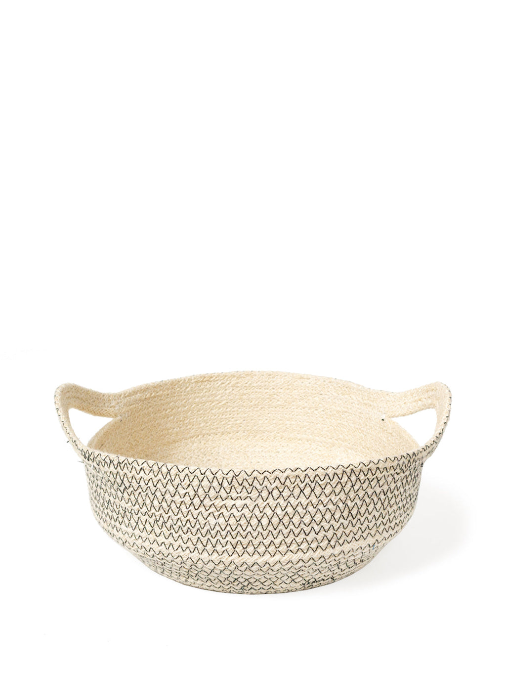 Amari Handwoven Jute Fruit Bowl | Black Stitch | Made in Bangladesh | Korissa
