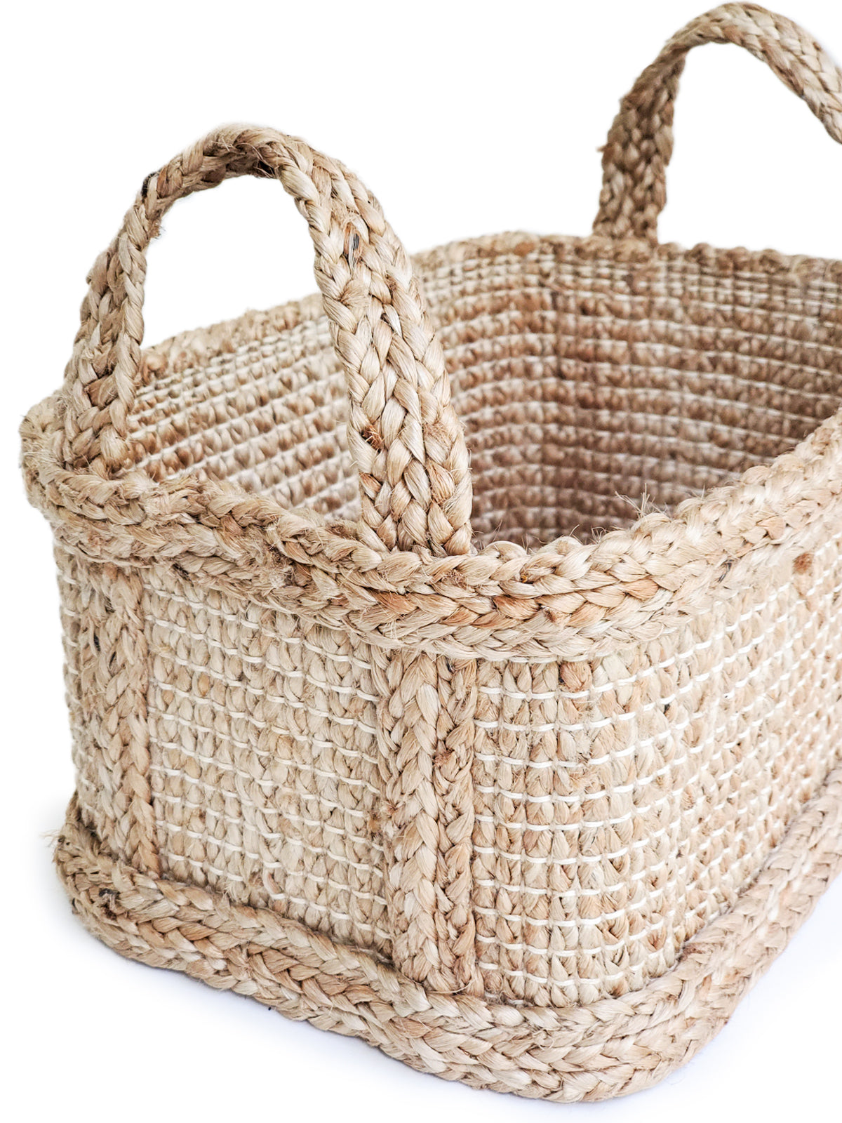 Bono Braided Jute Storage Basket | Handmade in Bangladesh | Rectangular | Small & Large | Korissa