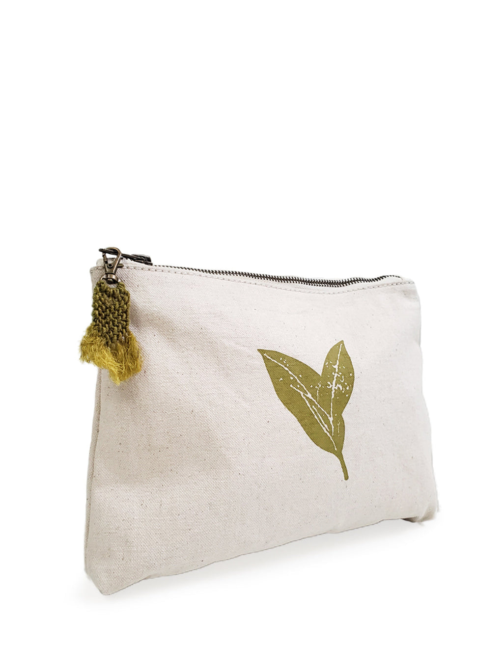 Hand Screen-Printed Cotton Canvas Pouch | Handmade in Bangladesh | Nature