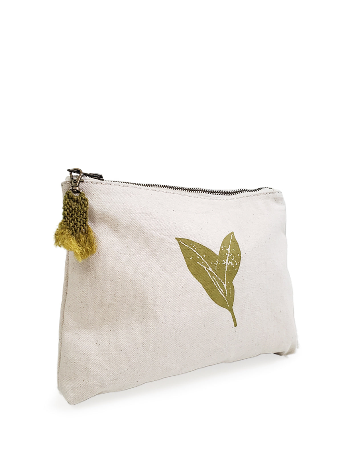 Hand Screen-Printed Cotton Canvas Pouch | Handmade in Bangladesh | Nature
