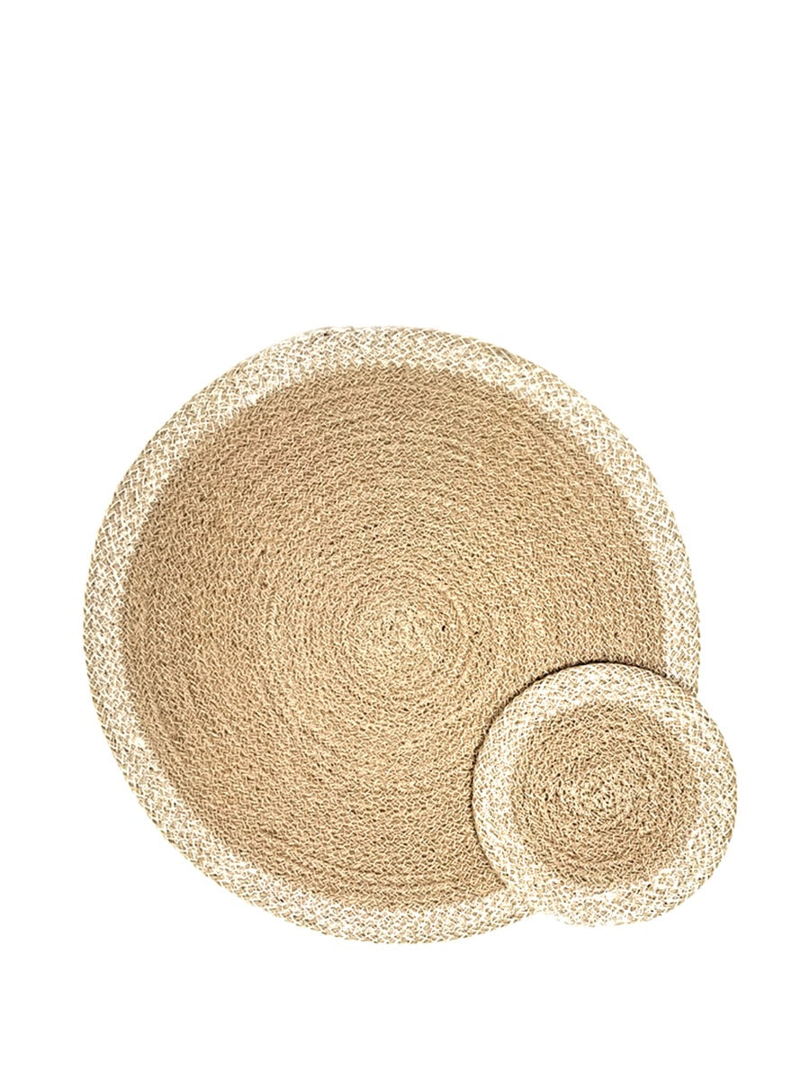 Agora Round Jute Placemat | Set of 4 | 100% Natural Jute | Handmade in Bangladesh | Korissa