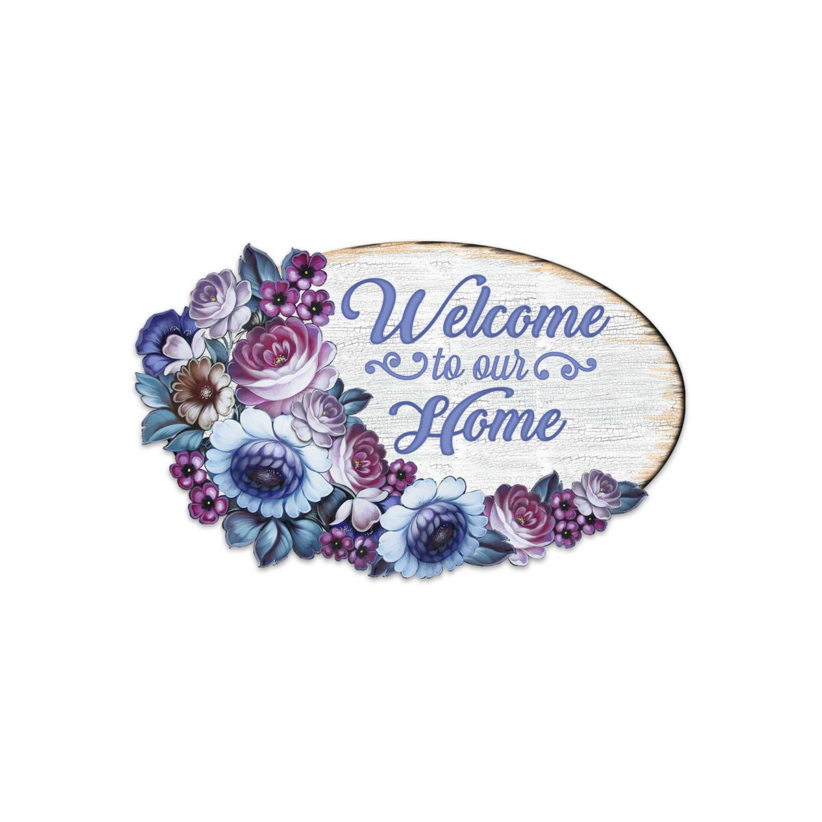 Welcome to Our Home Wreath Easter Door Decor by G. DeBrekht - Easter Spring Decor - 8185311H