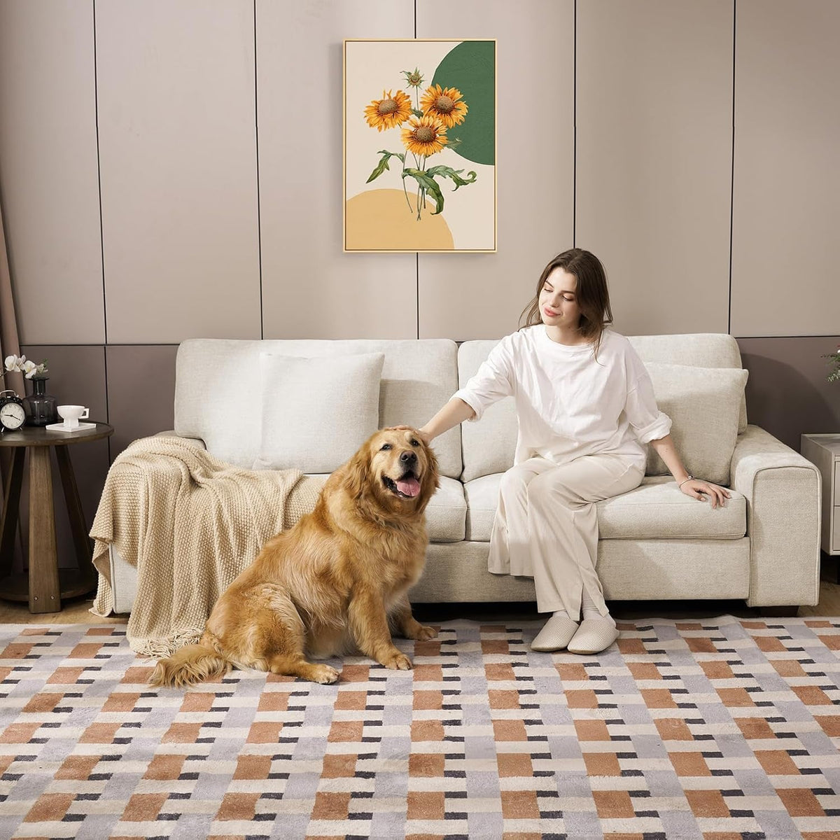 Modern Beige Recliner Sofa For Living Room Furniture