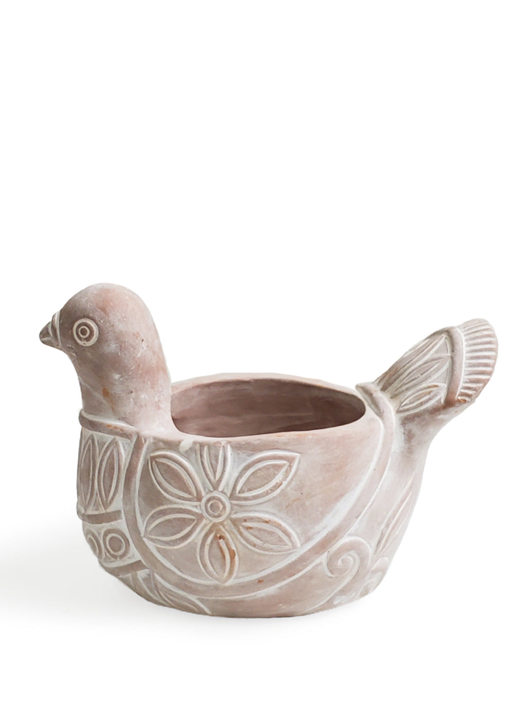 Spotted Dove Terracotta Planter | Handcrafted Clay Pot | Made in Bangladesh | Indoor & Outdoor | Korissa