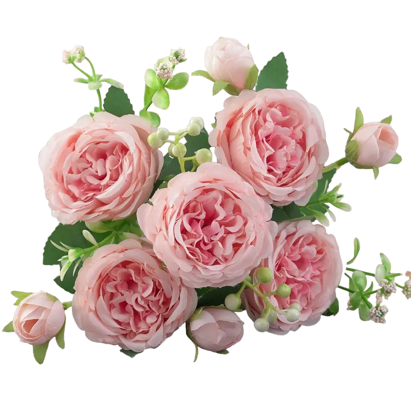 Realistic Light Pink Artificial Peony - Lifelike Home and Wedding Décor