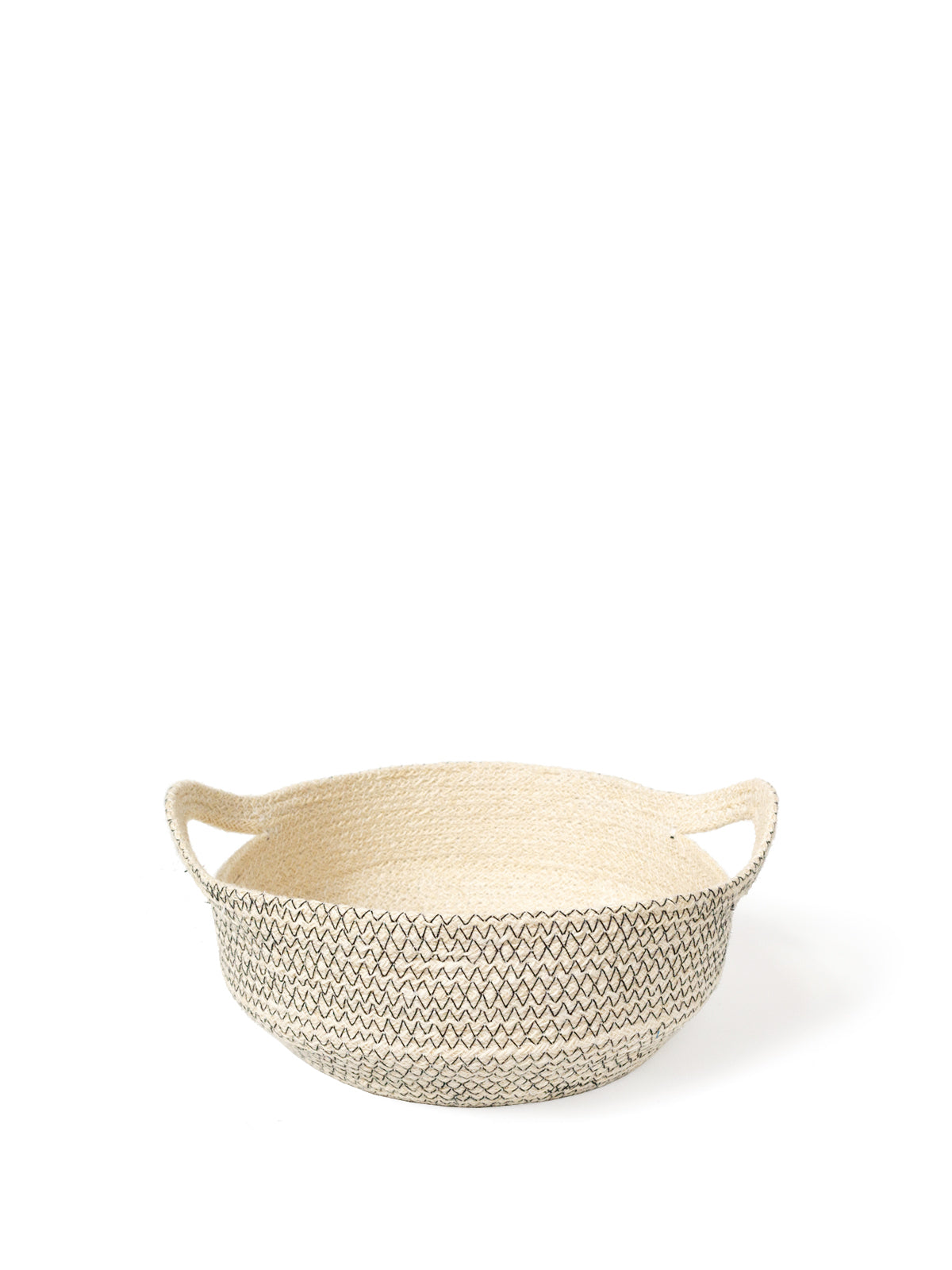 Amari Handwoven Jute Fruit Bowl | Black Stitch | Made in Bangladesh | Korissa
