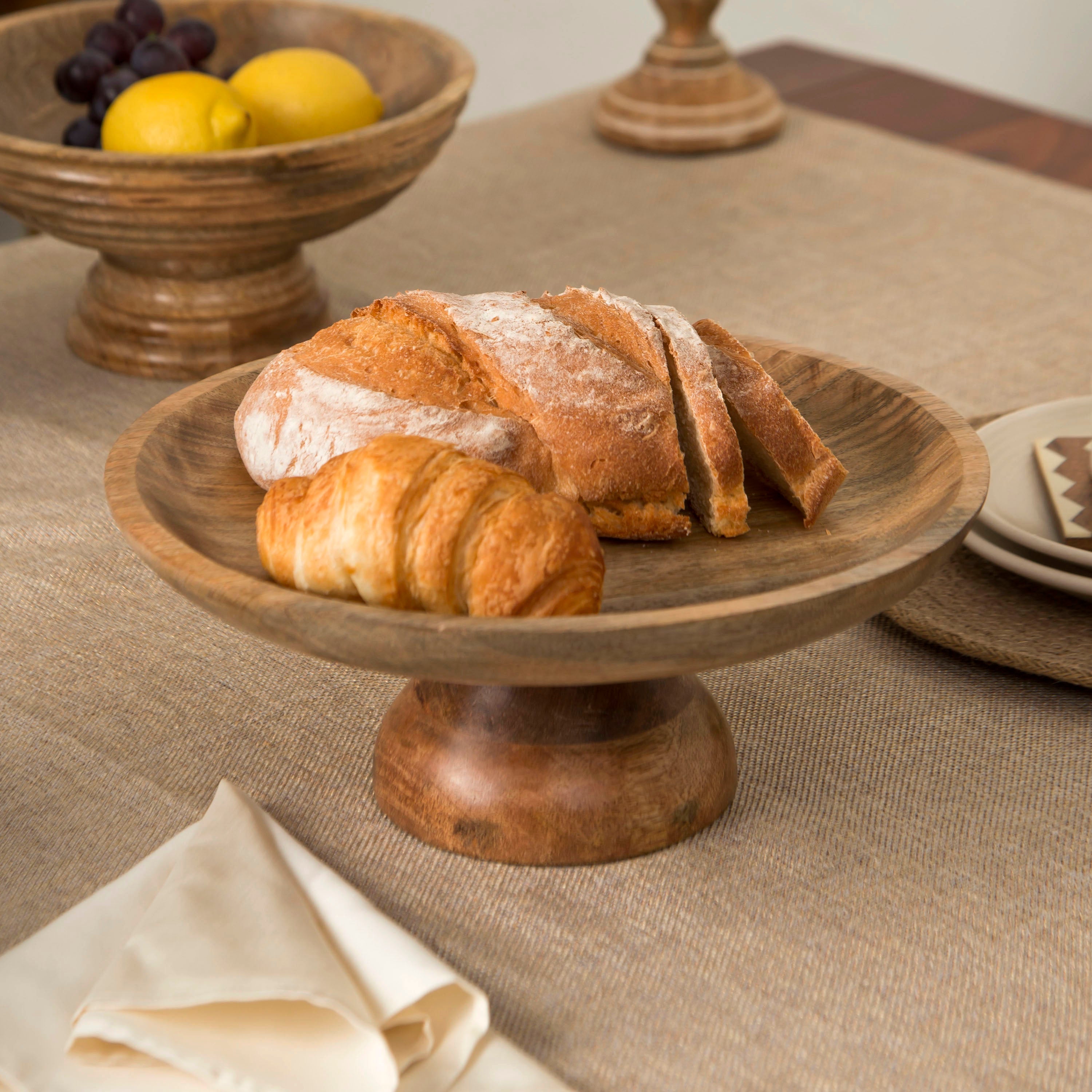Sienna Pedestal Stand – Handcrafted Mango Wood