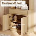 Oak 72 Inch Adjustable Storage Home Library Bookshelf