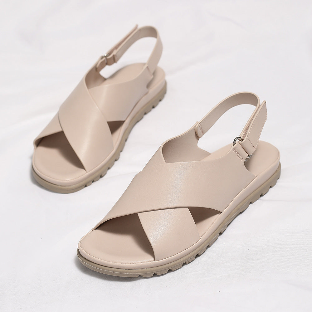 Summer new cross cross strap comfortable flat sandals for women