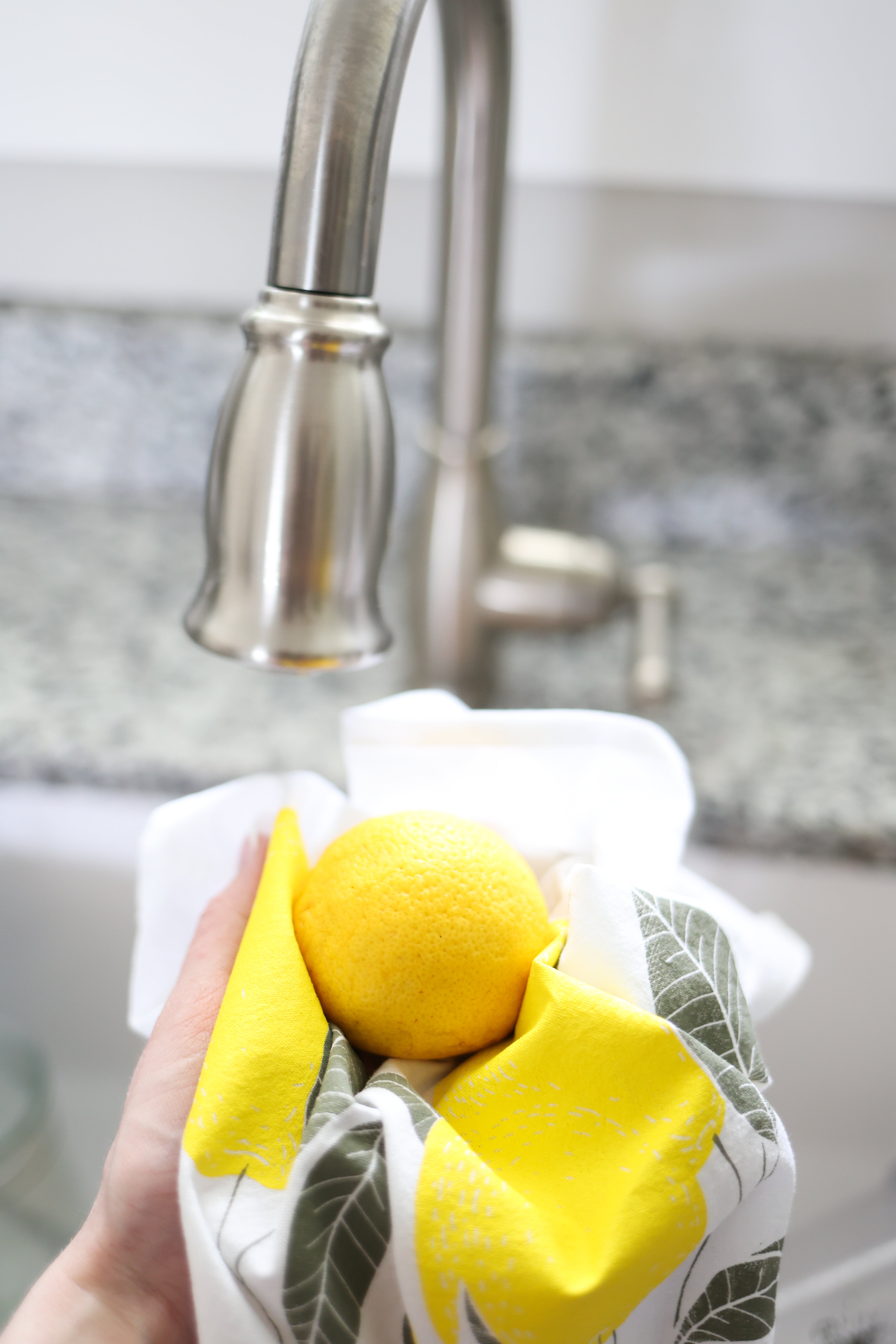Lemon Tea Towel | Watercolor Art | 100% Cotton | Hanging Loop | Made in USA | Fair-Trade | Highland Ridge Decor