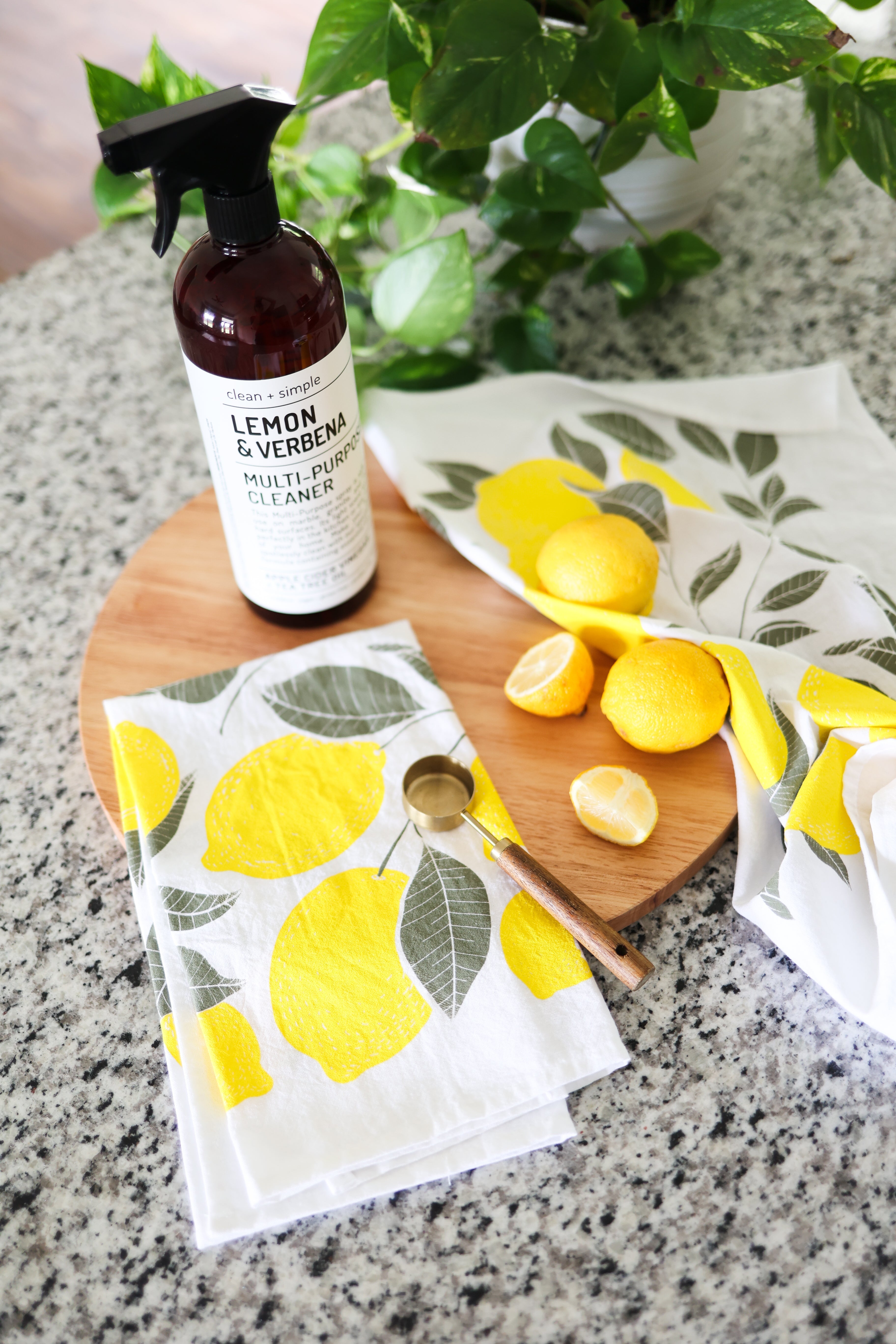 Lemon Tea Towel | Watercolor Art | 100% Cotton | Hanging Loop | Made in USA | Fair-Trade | Highland Ridge Decor