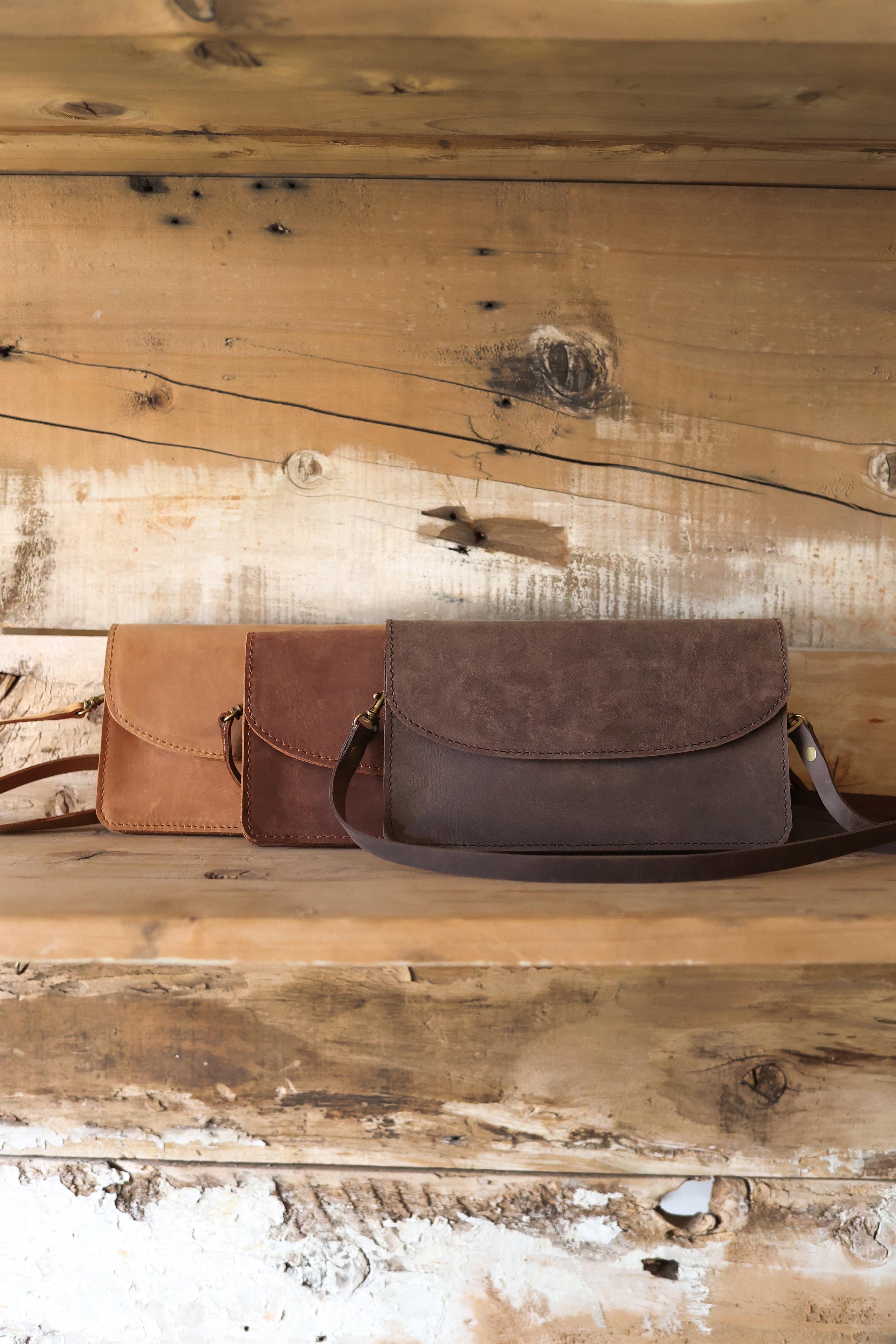 Safari Leather Crossbody Wallet