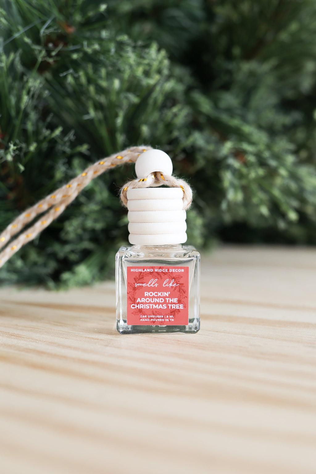 Rockin' Around The Christmas Tree | Car Diffuser | Hand-Poured | Orange, Clove & Ginger | Highland Ridge Decor