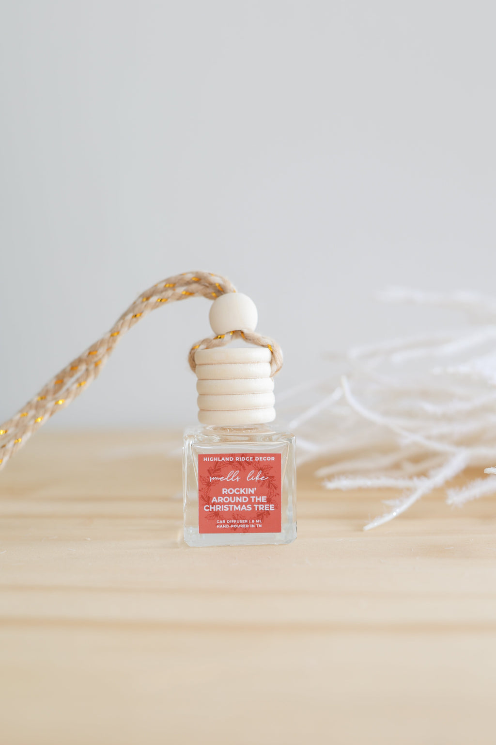 Rockin' Around The Christmas Tree | Car Diffuser | Hand-Poured | Orange, Clove & Ginger | Highland Ridge Decor