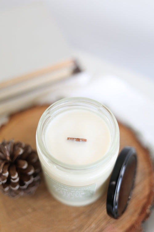 "Walking In A Garden After The Rain" Soy Candle | Natural Soy Wax | Crackling Wooden Wick | Jasmine, Gardenia & Moss | 10 oz | Highland Ridge Decor