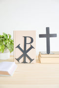 Cross Bookend | Plasma-Cut Steel | Modern Faith Decor | Handmade in Tennessee | Highland Ridge Decor