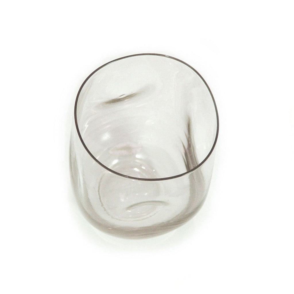 Dented Water Glass | Handmade from Recycled Glass | 17 oz | Made in Eswatini