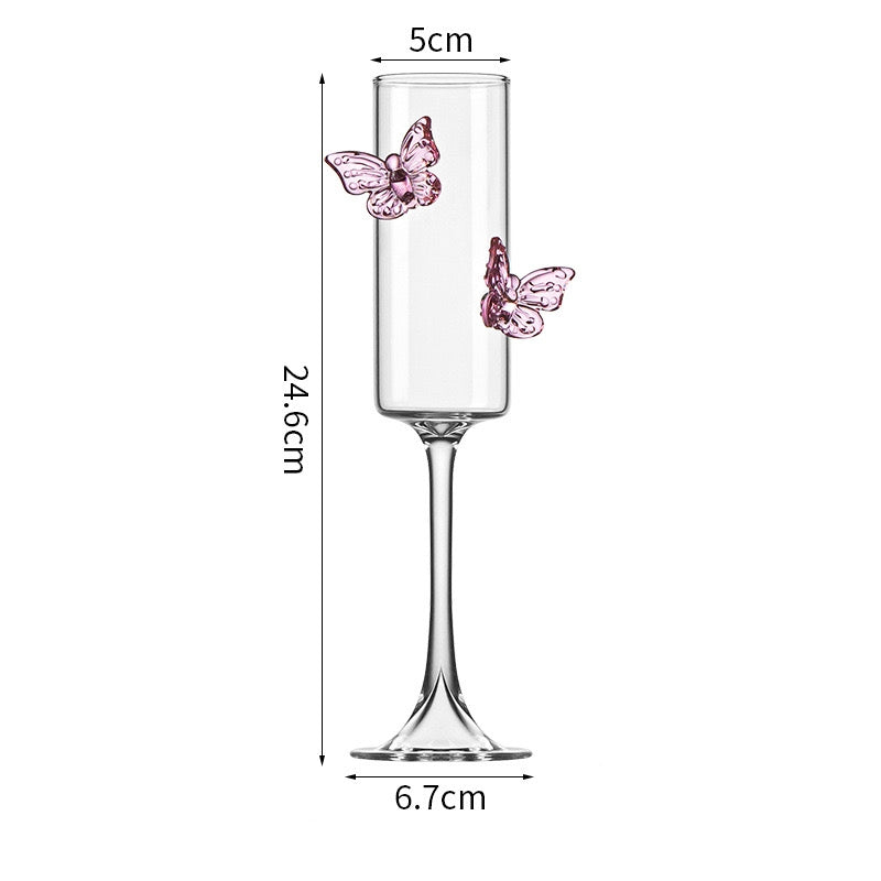 Butterfly Wine Glass Set