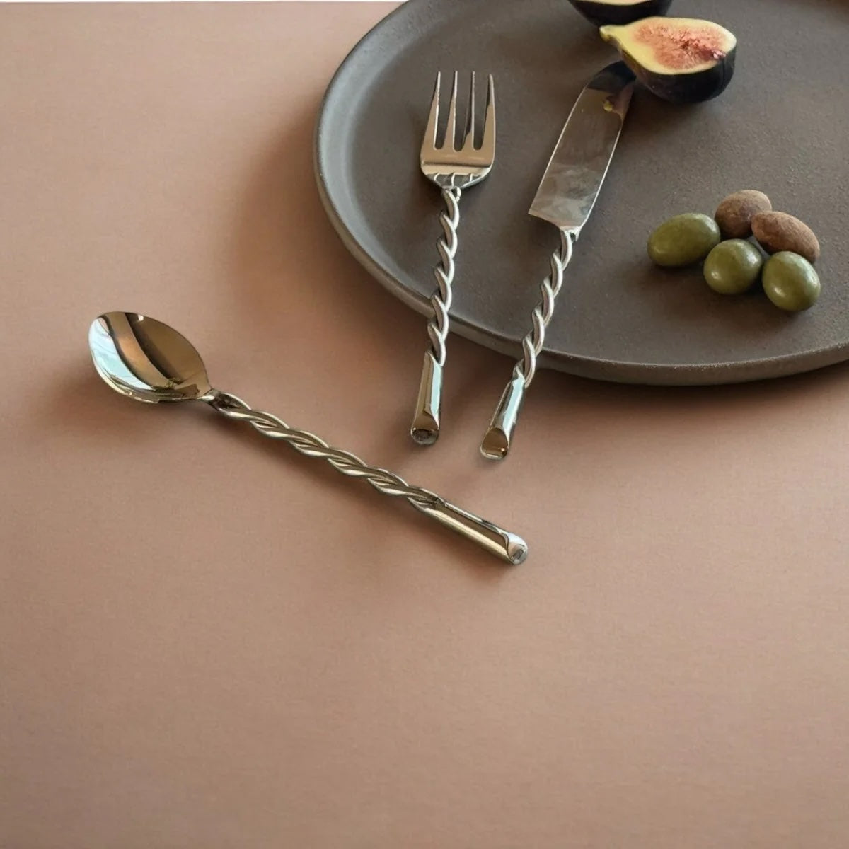 Ava Silver Flatware Set of 20 | Handcrafted Stainless Steel | Service for 4 | Powered by People