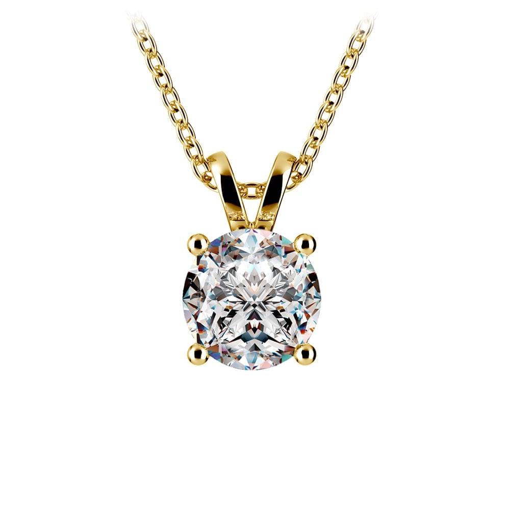 Lab-Grown Diamond Pendant | 14K Gold Chain | VS Clarity | 0.5 & 0.75 CTW | Made in USA | Vossagin