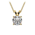 Lab-Grown Diamond Pendant | 14K Gold Chain | VS Clarity | 0.5 & 0.75 CTW | Made in USA | Vossagin
