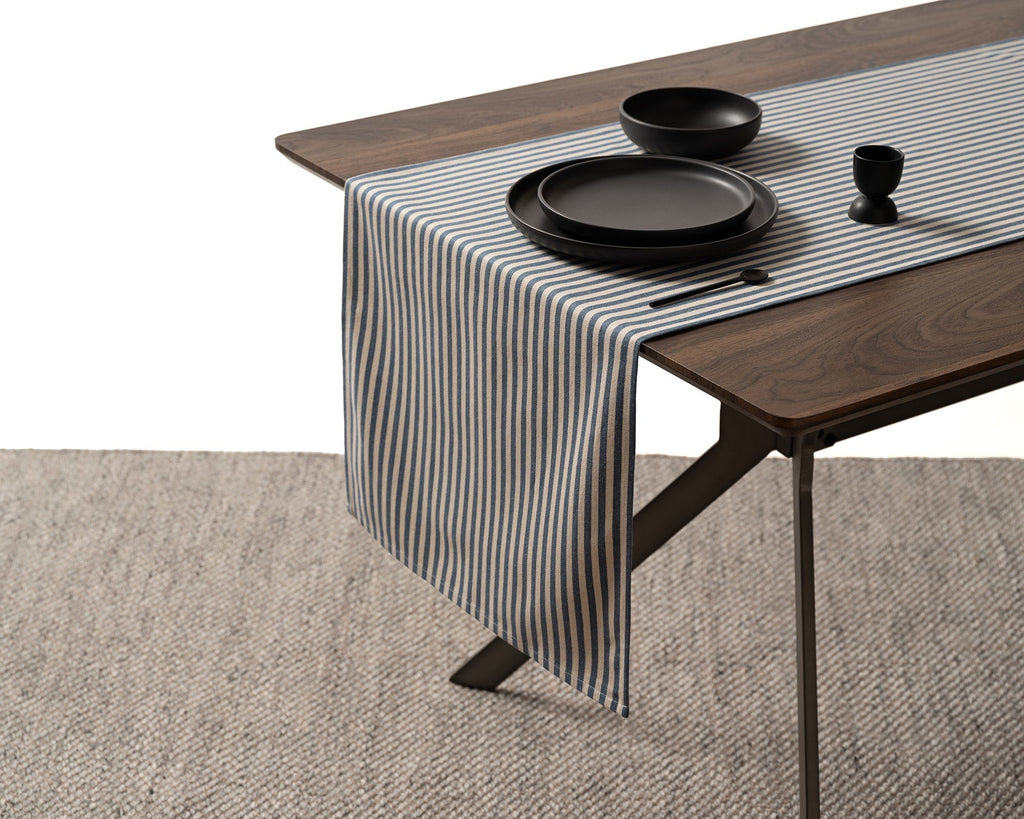 Cloth Table Runner | 100% Cotton | 50% Upcycled | 20"x60" | 3 Weaves & 3 Colors | Powered by People