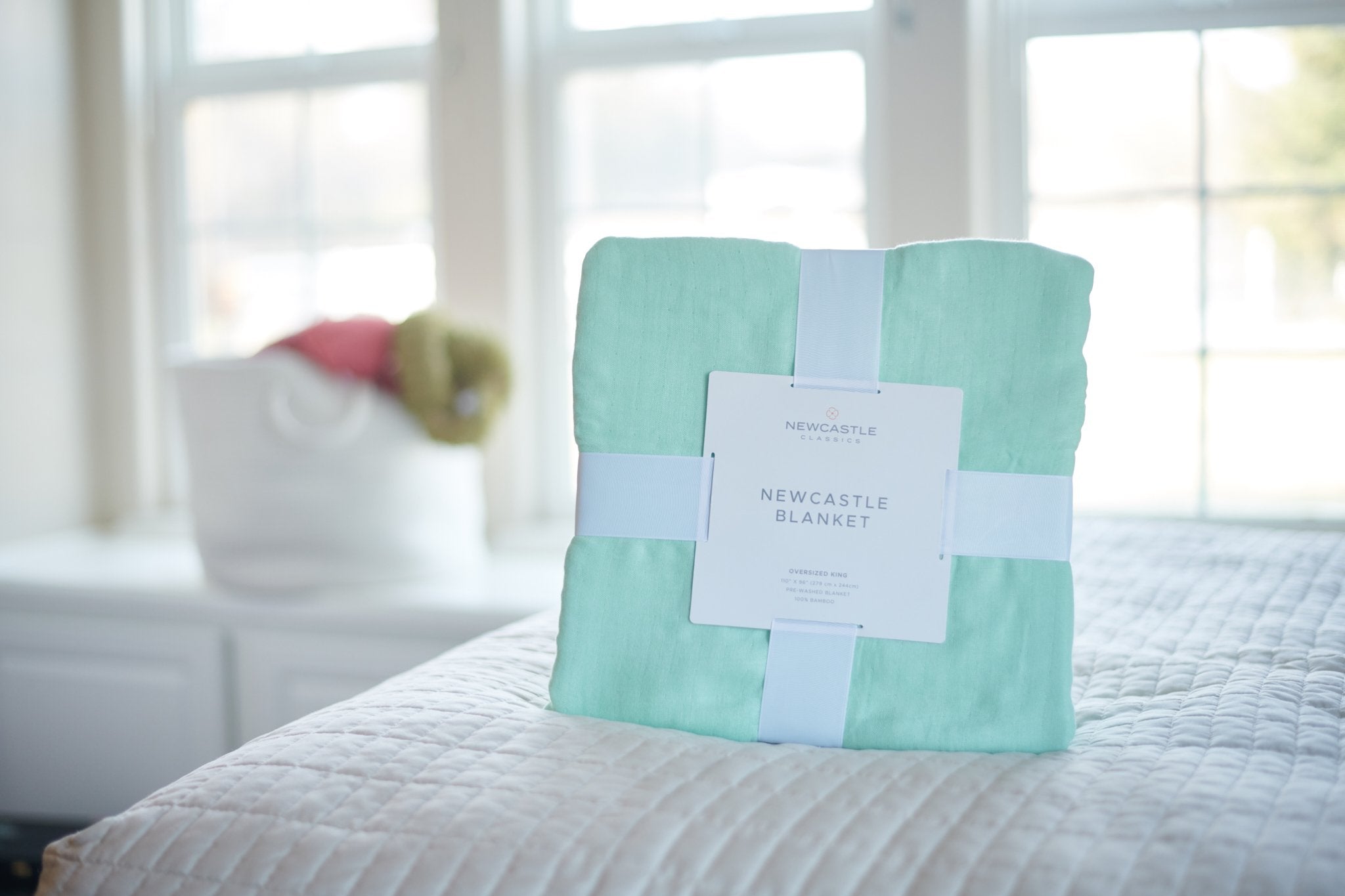 Seafoam Green Queen Bamboo Bed Blanket