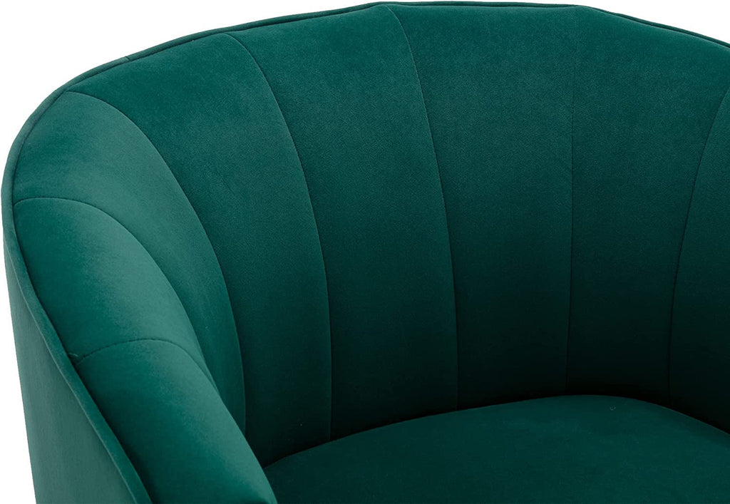 Green Velvet Accent Chair With Gold Legs For Living Room Furniture