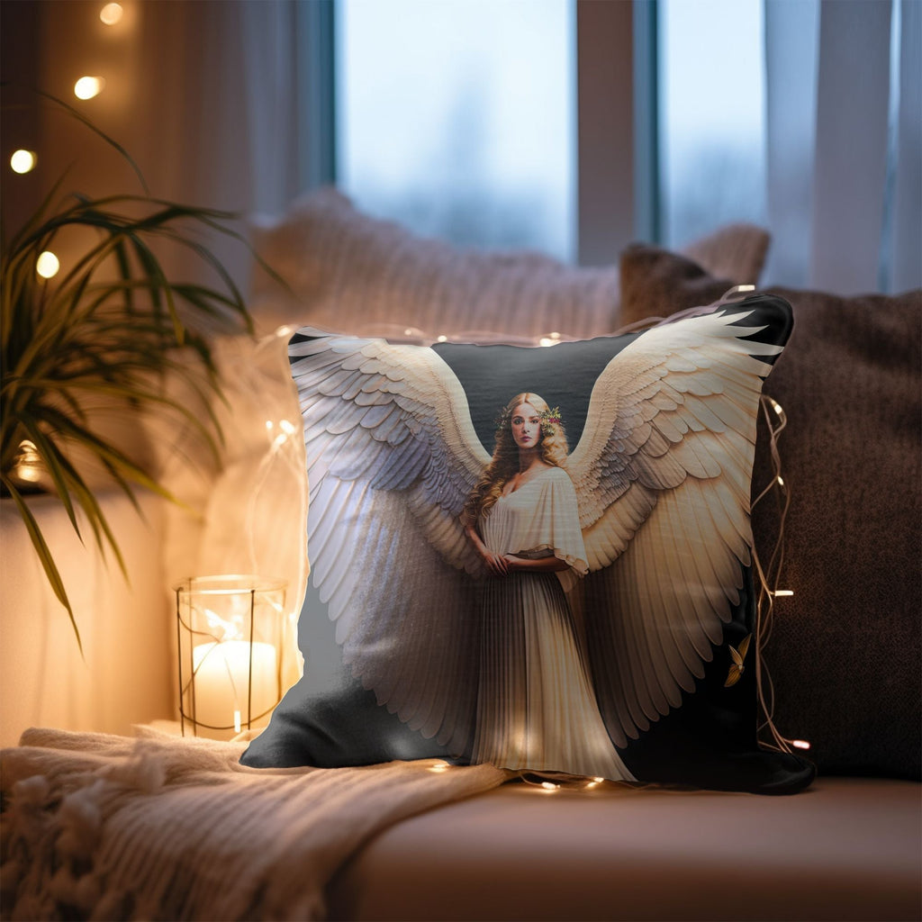 Angelic Christmas Throw Pillow — Indoor & Outdoor Holiday Decor