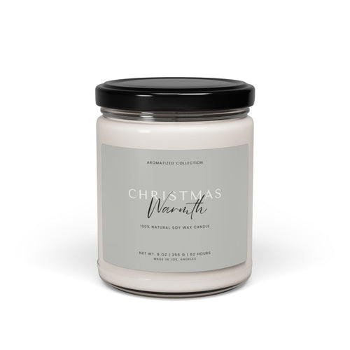 Christmas Warmth Scented Soy Candle, Holiday Home Decor, Aromatherapy