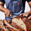 Bread Knife | Serrated Edge | Angled Handle | Miso | Capri Blue | Caviar Black | Shiso Green | Enoki White | H&B | Powered by People