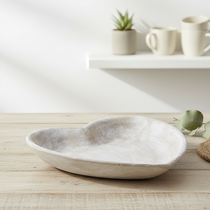 Stone Heart Dish Decorative Home Accessory