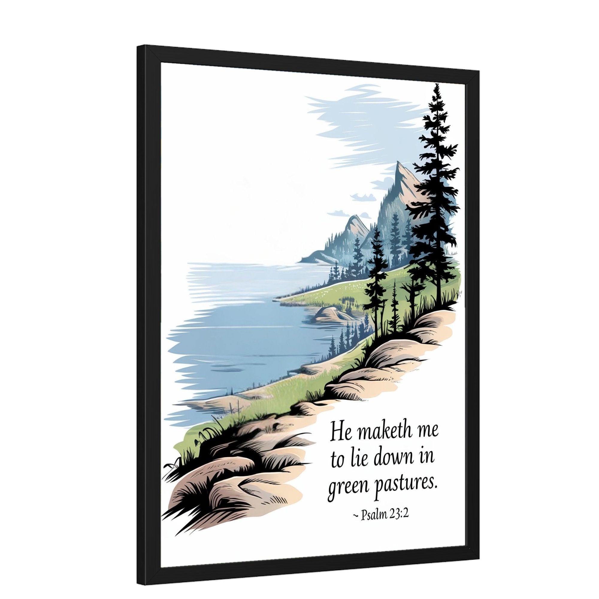 Giclee Faith Inspired Tranquil Ocean Horizon Landscape Uplifting