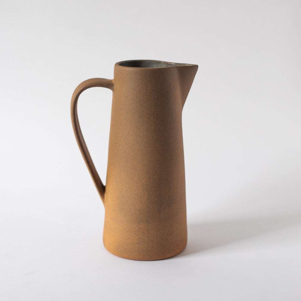 Tall Ceramic Pitcher | 1.5L | Handcrafted Local Clay | Kiln-Fired Earth Tones | Glazed Interior | Al Centro Ceramica | Powered by People
