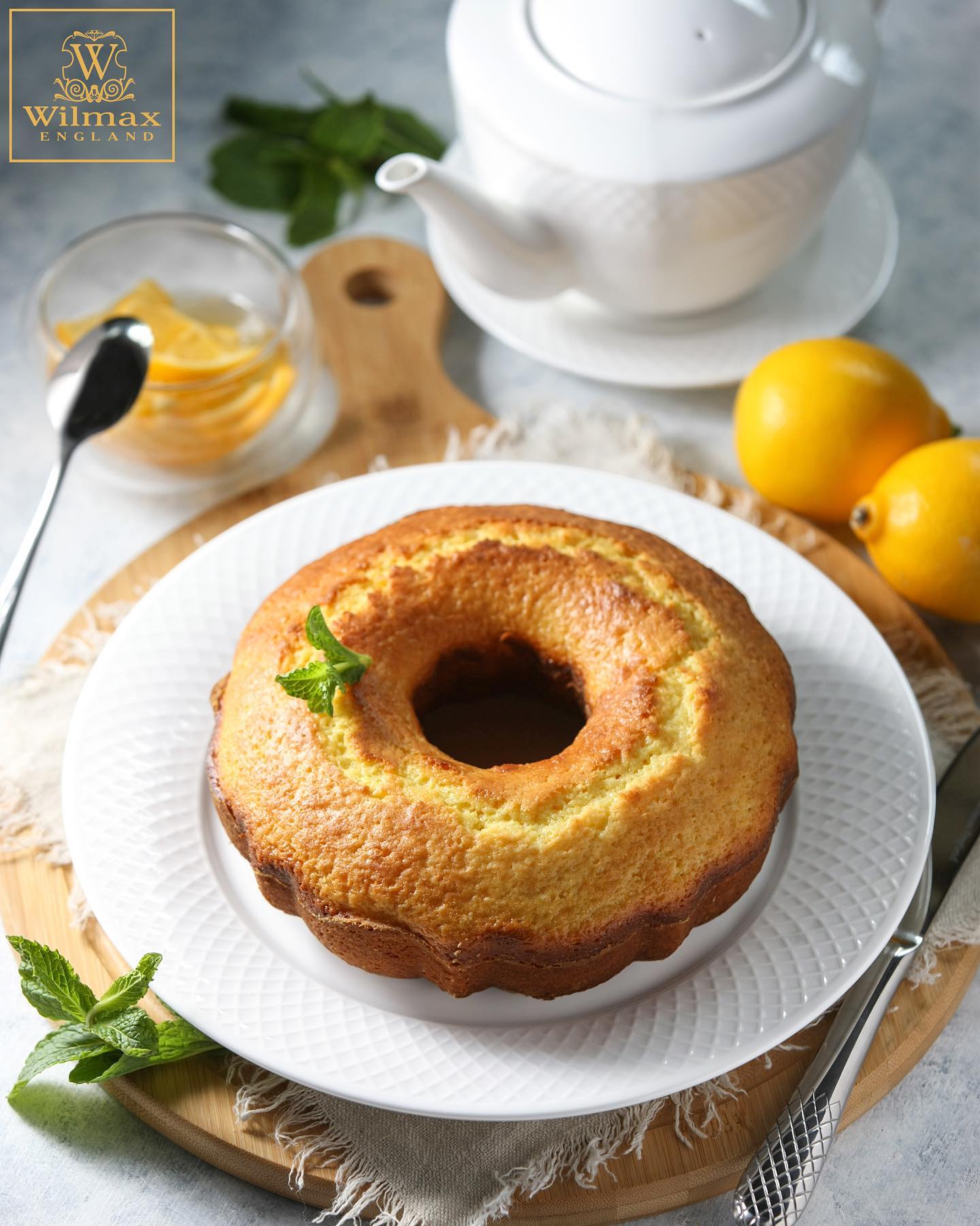 Julia Dessert Plate | 8" | Fine Porcelain | Embossed Rolled Rim | Ovenproof | Dishwasher Safe | WILMAX
