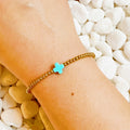 18K Gold Plated Natural Stone Cross Bracelet | So Very Blessed Collection