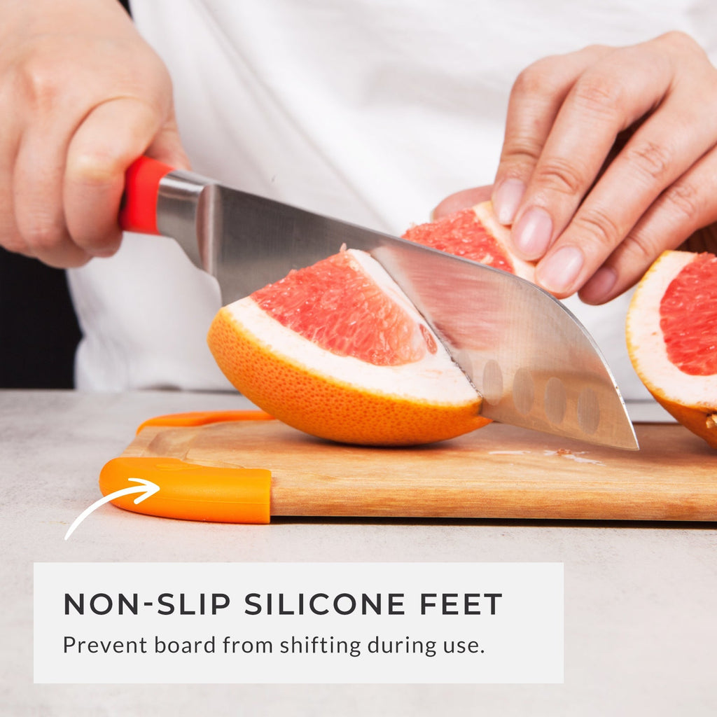 9-Piece Cutting Board & Knife Set | Cutting Wise | German Stainless Steel | Color-Coded Boards | Chef, Santoku, Slicer, Paring & Shears