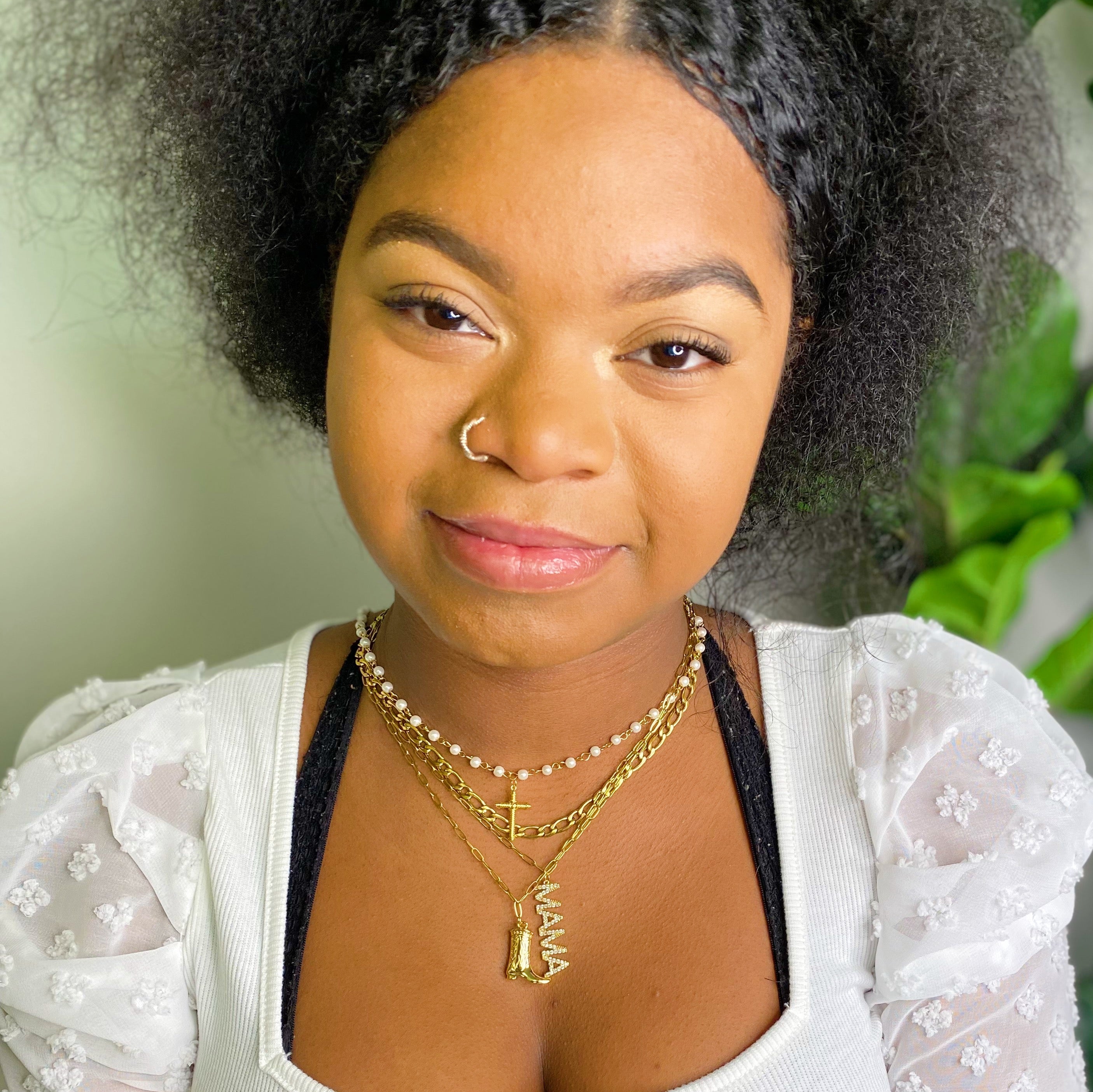 Cabled Cross & Pearl Pendant Necklace | 18K Gold Plated | Glass Pearls | Lead & Nickel Free | Faith Jewelry | Ellison + Young