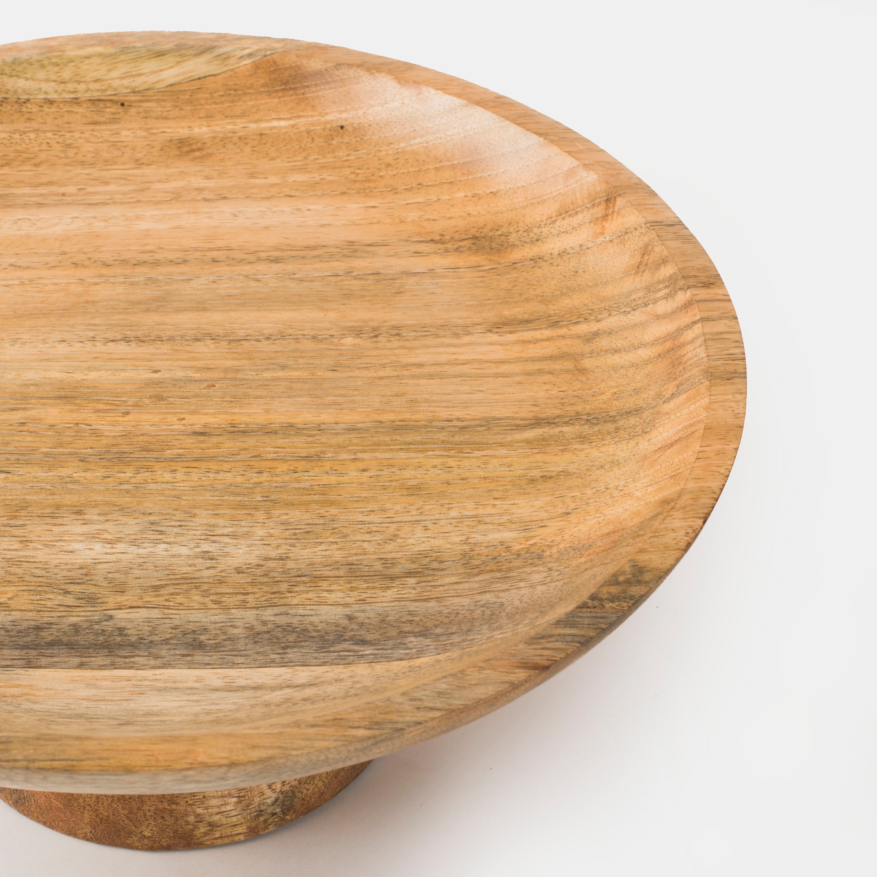 Sienna Pedestal Stand – Handcrafted Mango Wood
